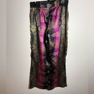 SPANNER | Satin Wide Leg Pattern Harem Pants